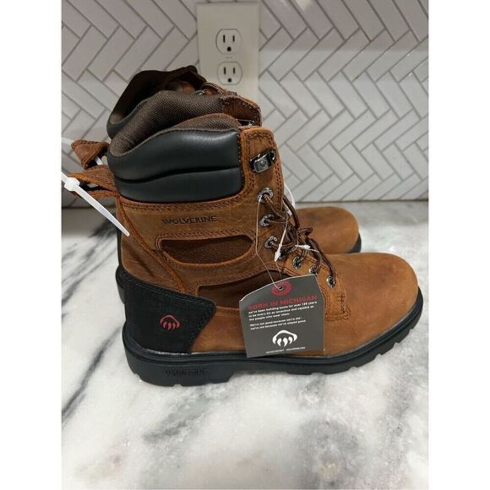 Wolverine Brown Steel Toe Work Boots ASTM F2413-11 Men's 10.5
